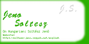 jeno soltesz business card
